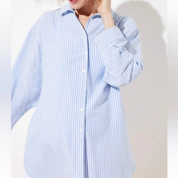 NWOT LOFT Striped Dolman Shirt - Picture 1 of 8
